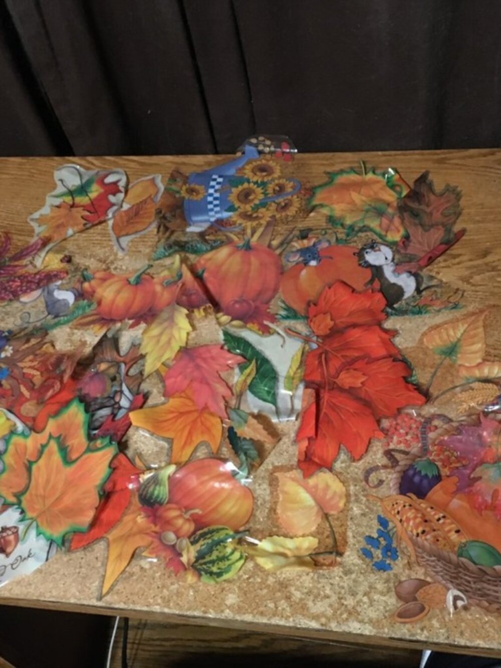 THANKSGIVING DECORATION LOT CANDLES SOAP PLATE HONEYCOMB PUMPKIN TURKEY TOWELS - Picture 16 of 16